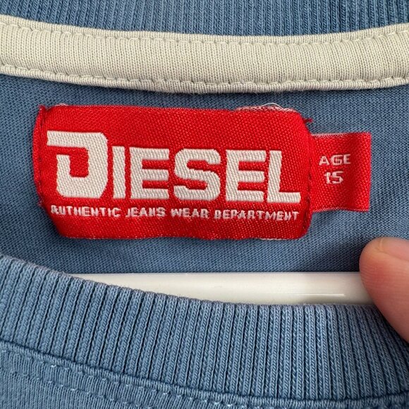Diesel Jeans Miami Graphic T-Shirt Women's Size Small/15 Blue - Picture 5 of 7